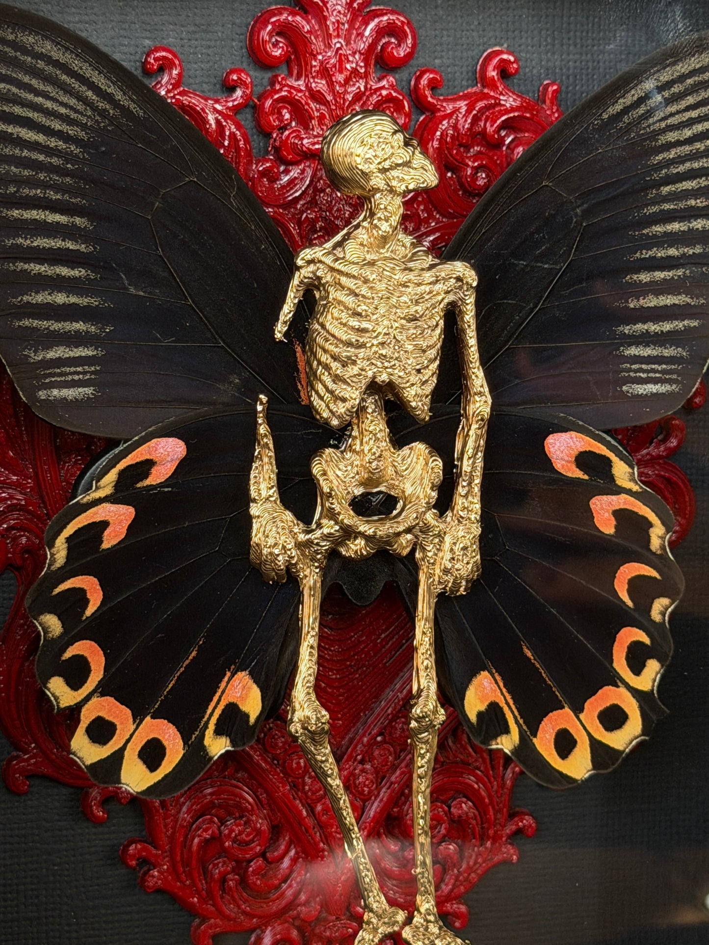 SCARY RED FAIRY - Mother of Hades Dead Fairy Frame