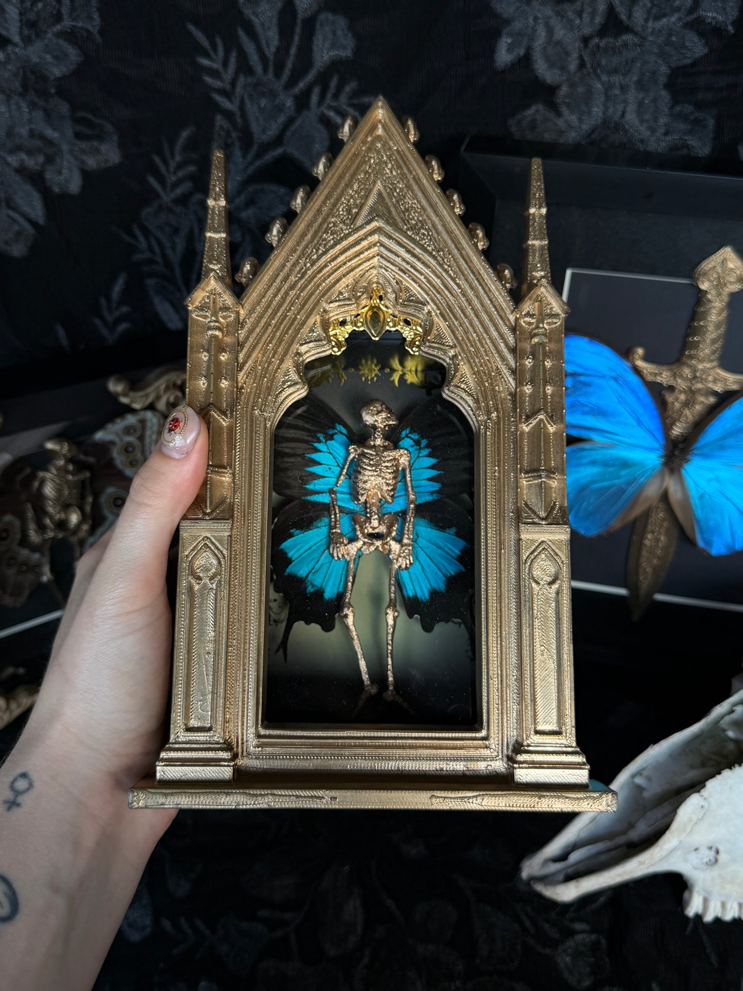 GOLD MAUSOLEUM FAIRY - Mother of Hades Dead Fairy Frame
