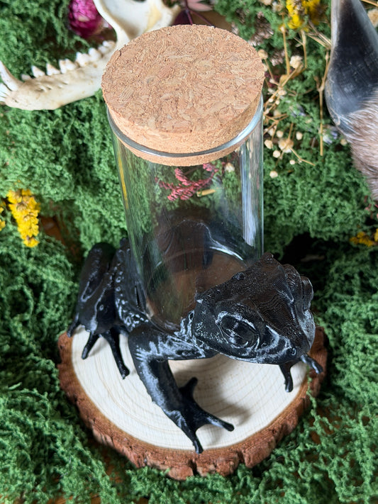 TOAD JAR CADDY - Empty Jar with Critter Caddy