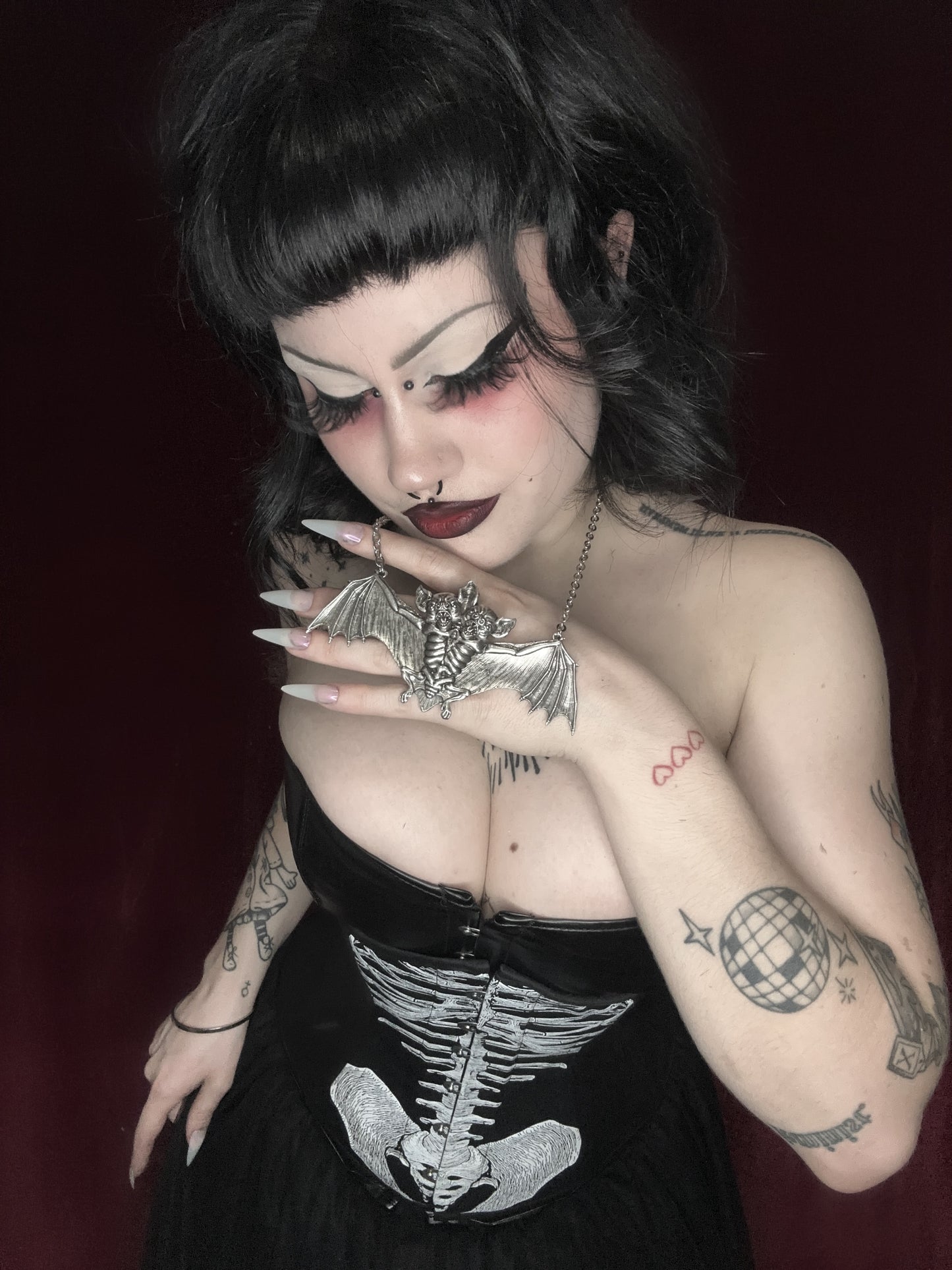 TWO FACED MACABRE BAT - Mother Of Hades X BESERK Necklace