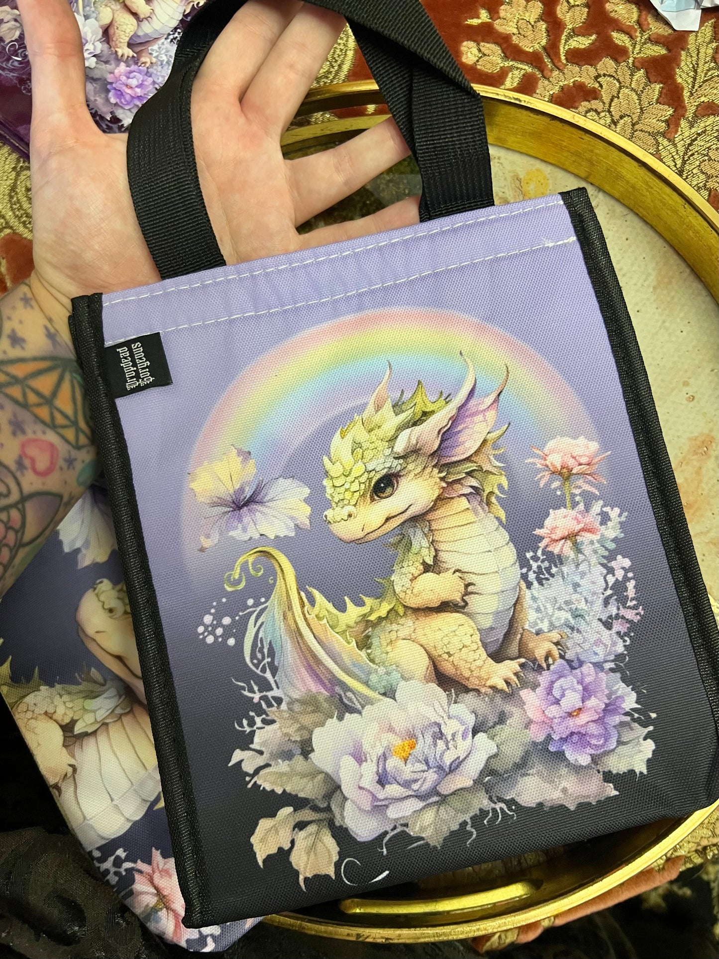 LAVENDER DRAGON - lunch / pencil case set