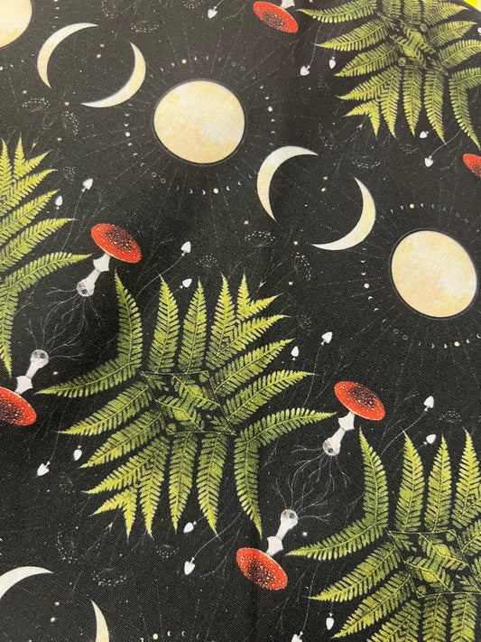 COTTAGECORE TRIPLE MOON - Polycotton Fabric from Japan