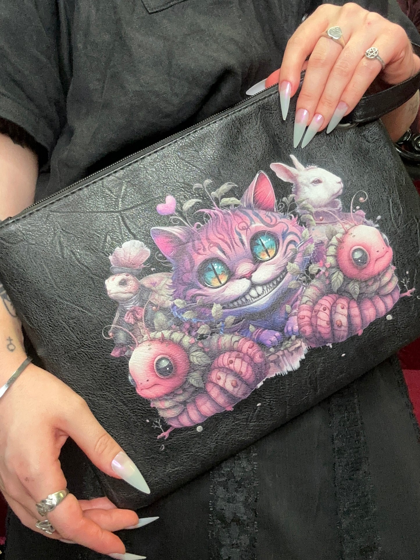 WONDERLAND - CHESHIRE CAT Clutch purse / bag