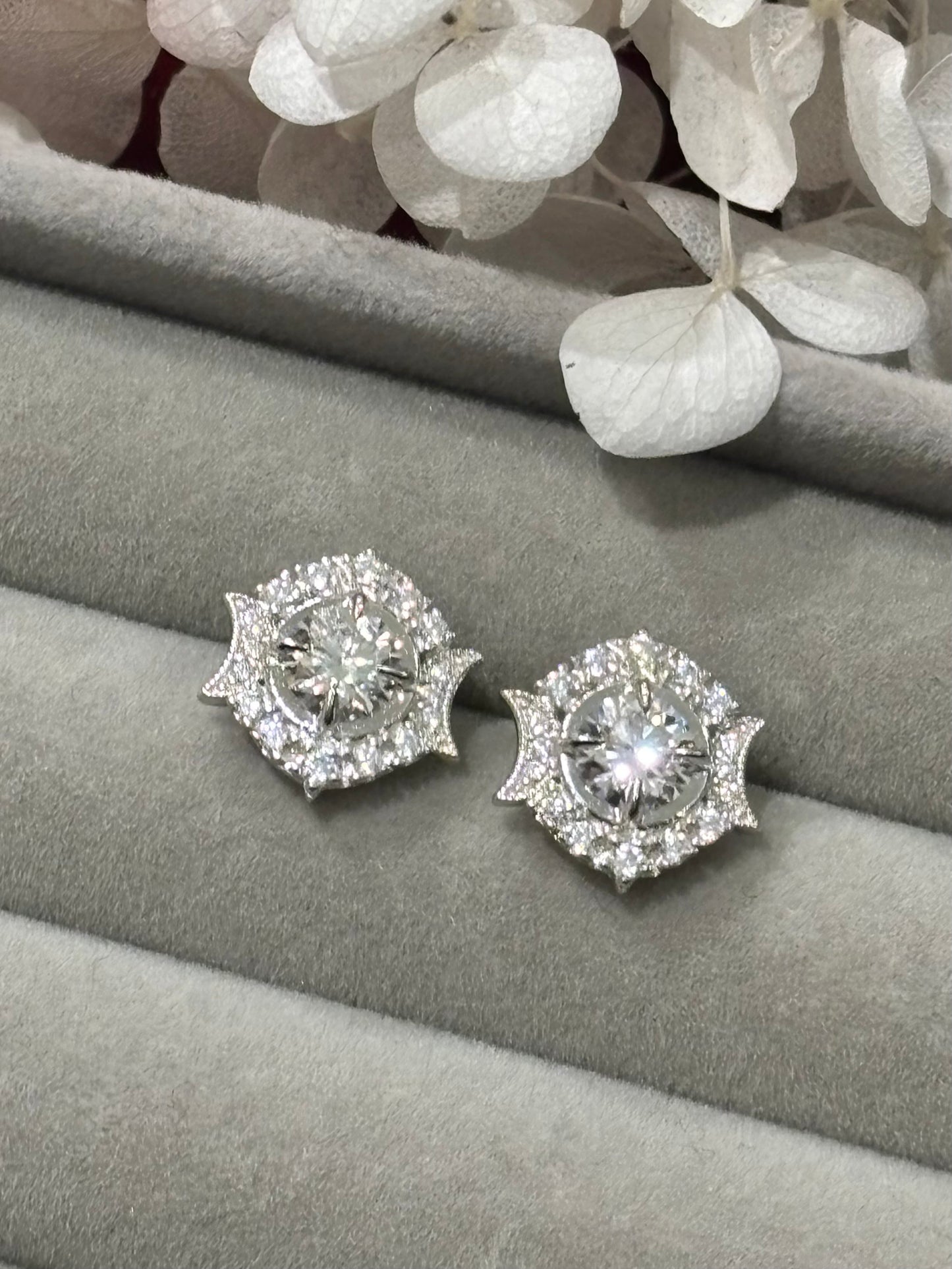 Full Moon - 925 silver triple luna Earrings