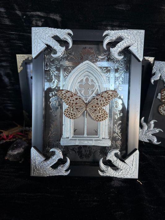 VINTAGE  PLATINUM - silver a5 specimen frame