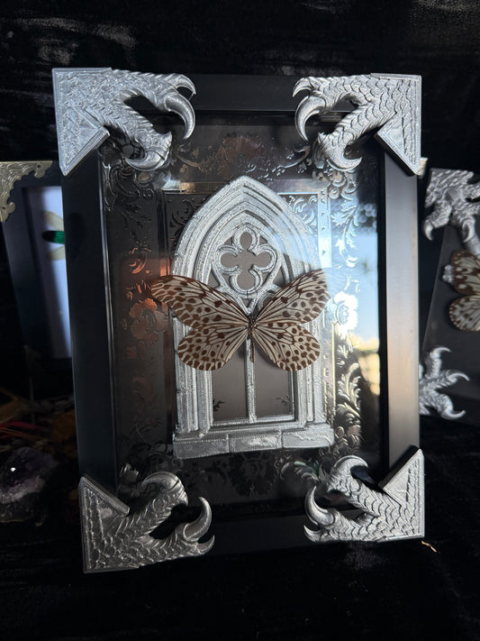 VINTAGE  PLATINUM - silver a5 specimen frame