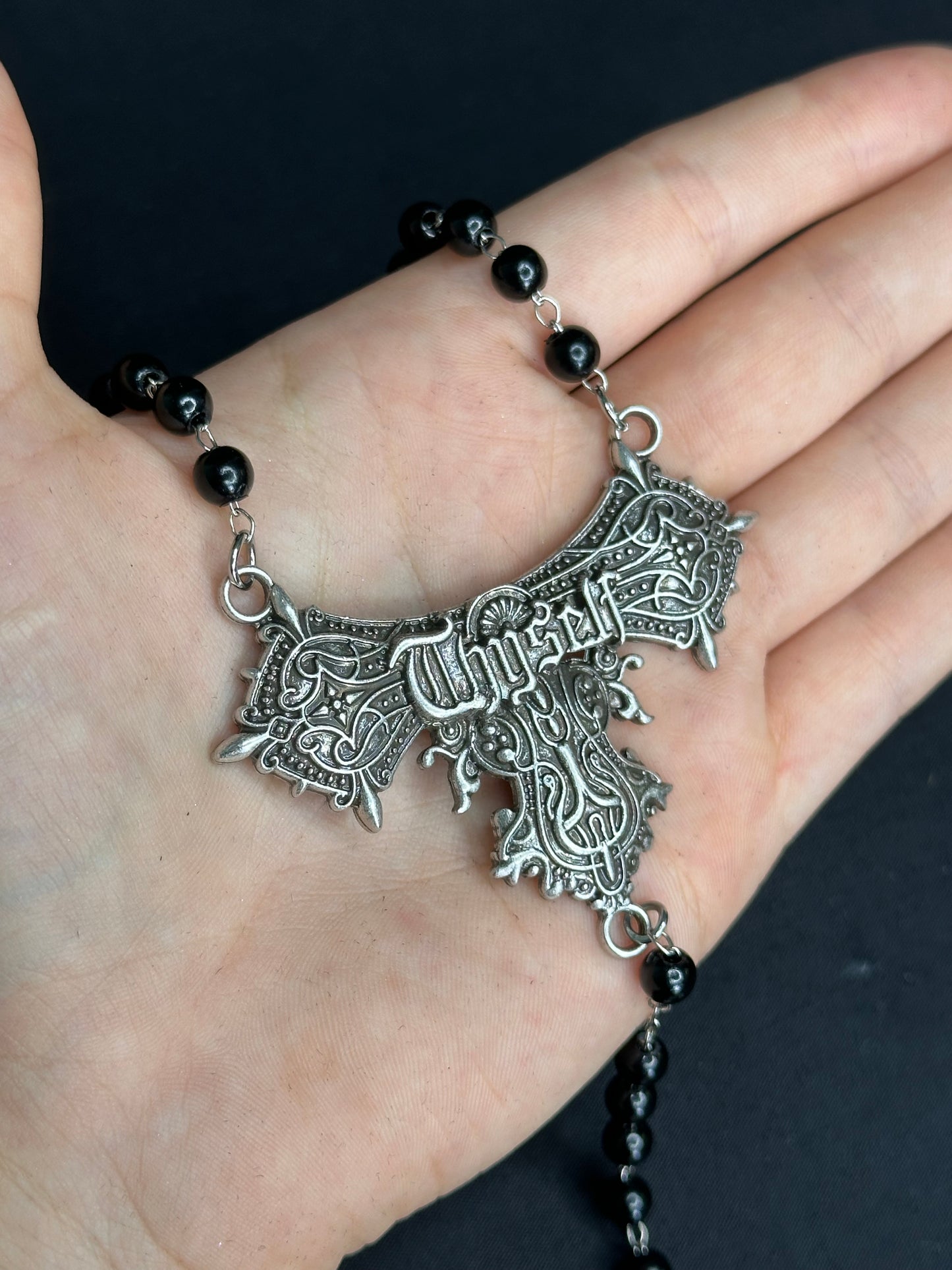 THYSELF - unholy rosary chain - mother of hades cast necklace