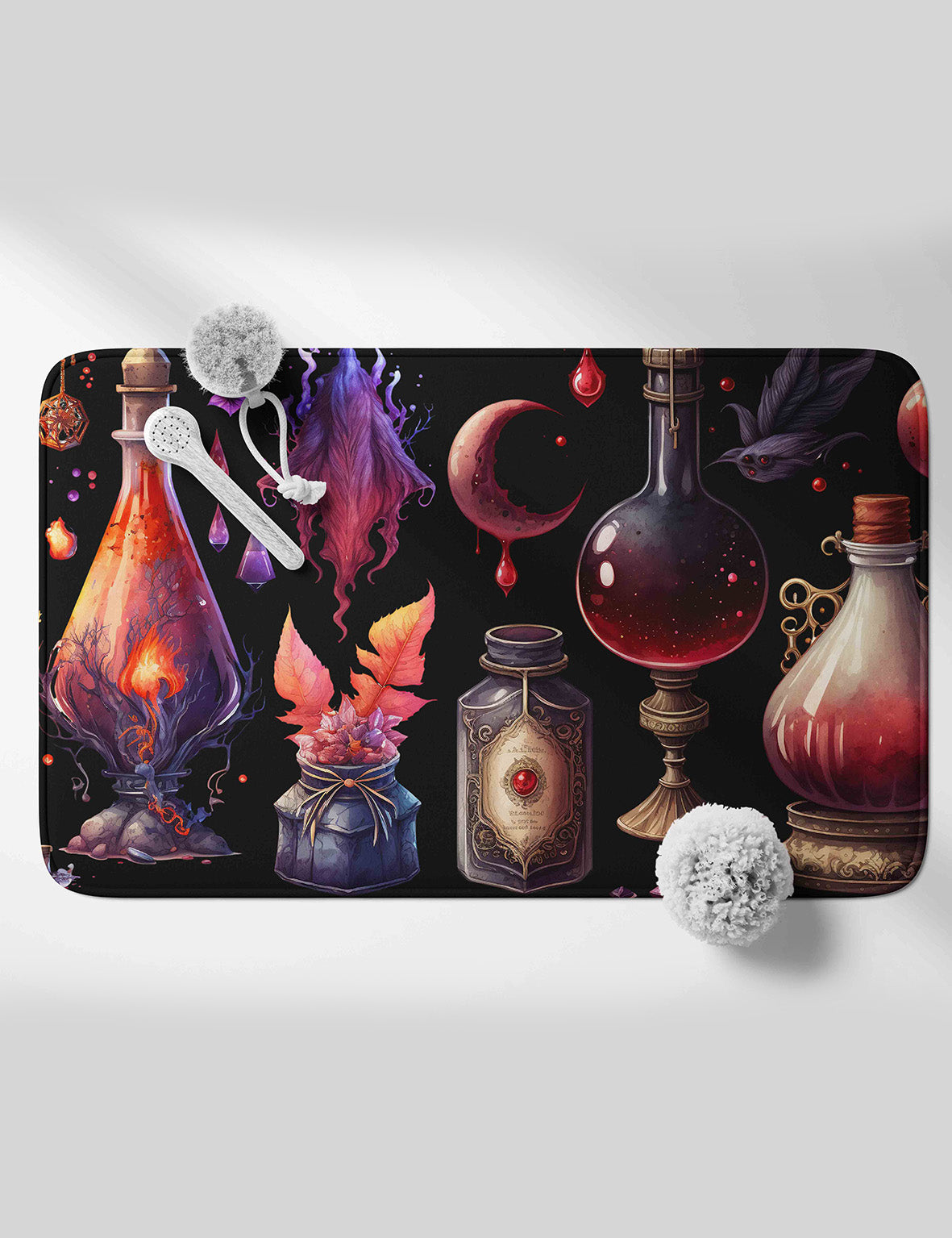 CURIOUS CABINET - Shower Curtain / Bath Mat Set