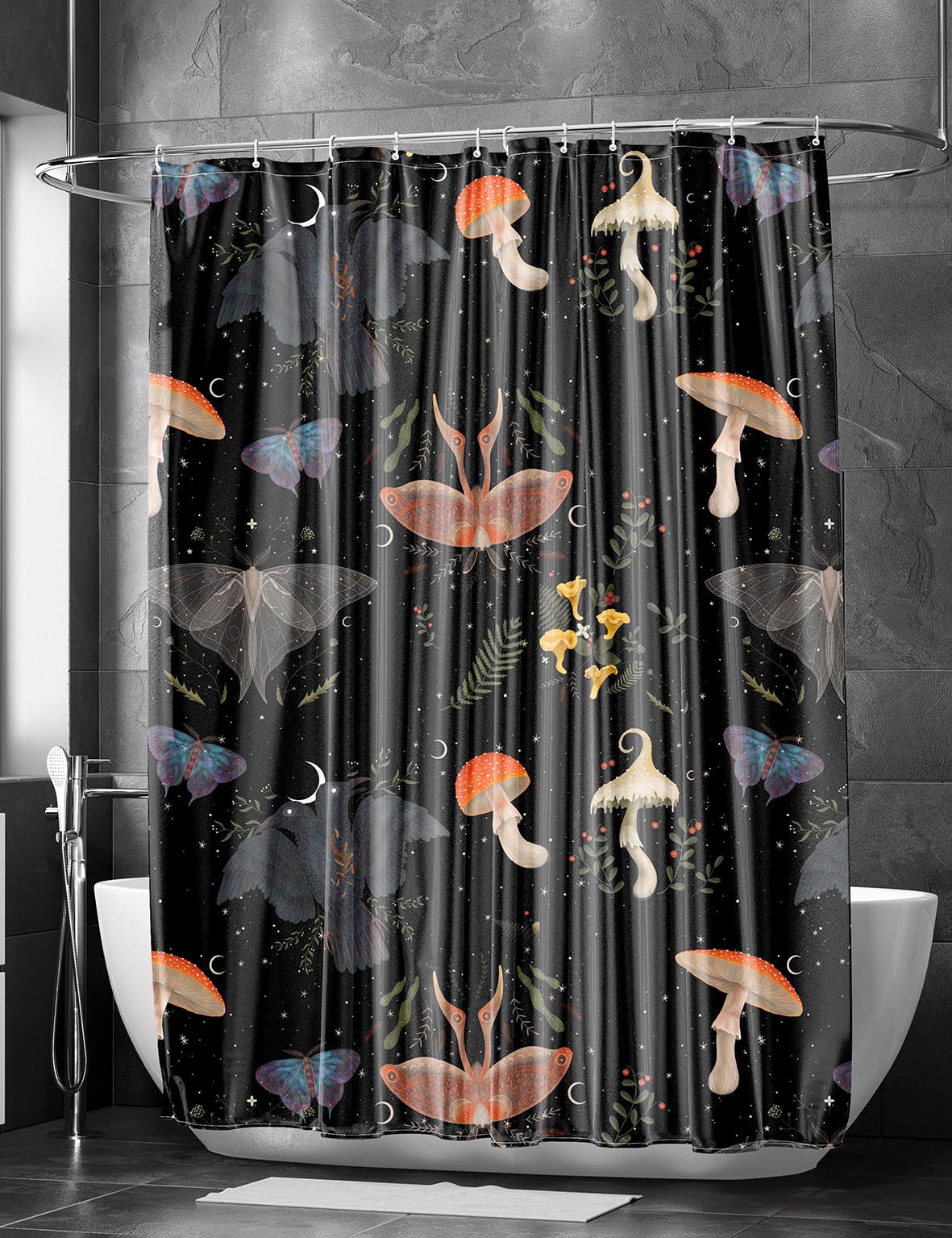 DARK DIVINE - Shower Curtain / Bath Mat Set