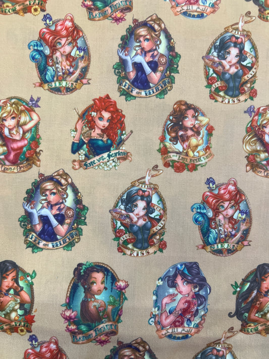 PRINCESS POWER  - Polycotton Fabric from Japan