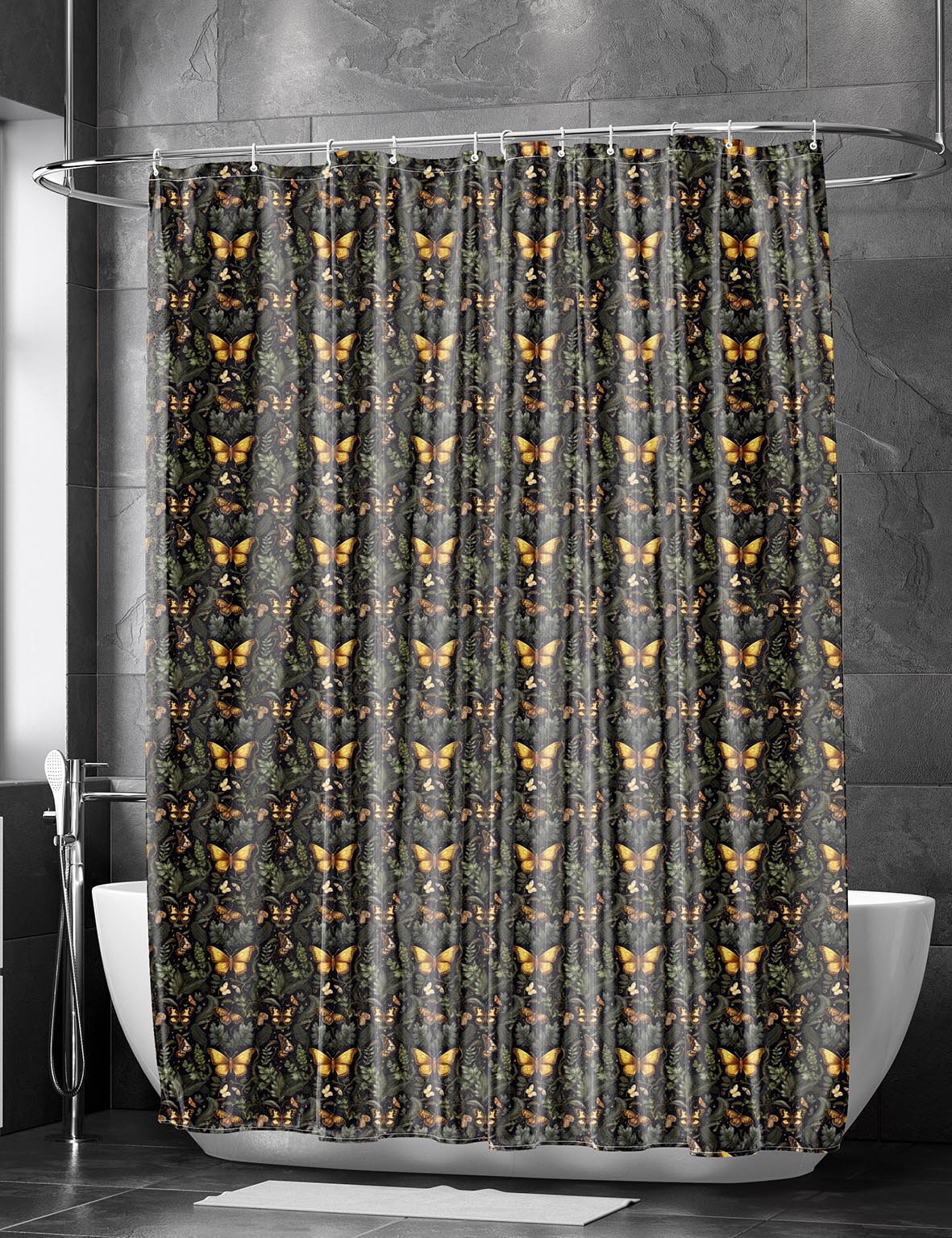 SECRET GARDEN - Shower Curtain / Bath Mat Set