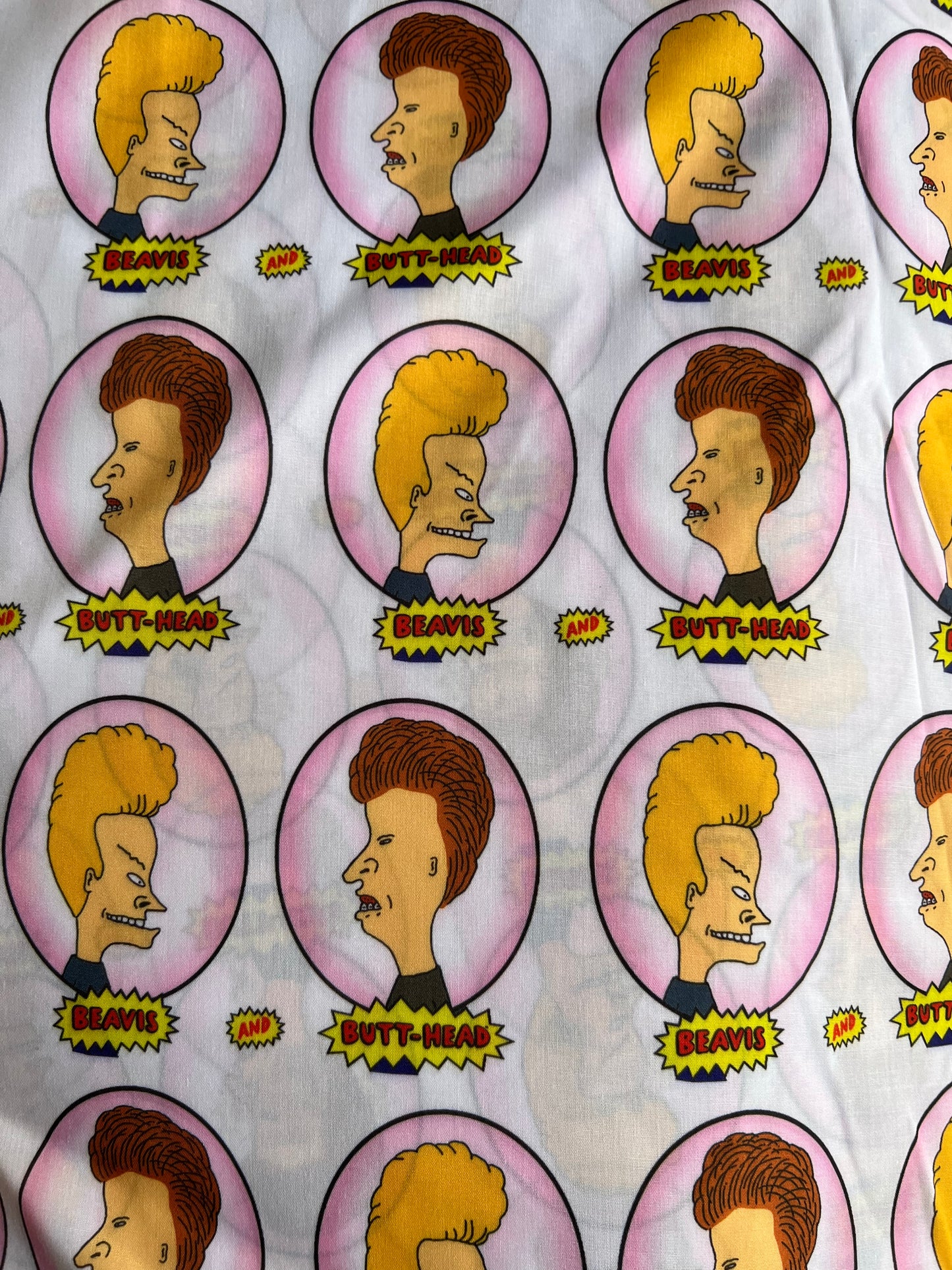 BEAVIS & BUTTHEAD - Retro Polycotton Fabric