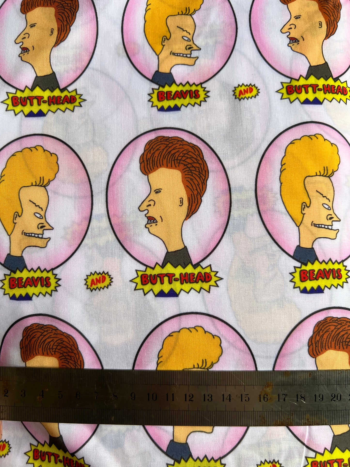 BEAVIS & BUTTHEAD - Retro Polycotton Fabric